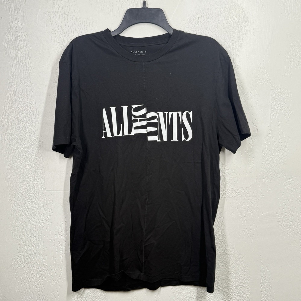 All Saints Black T-Shirt Logo Size XS